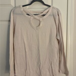 Maurices White Long Sleeve Sweater
